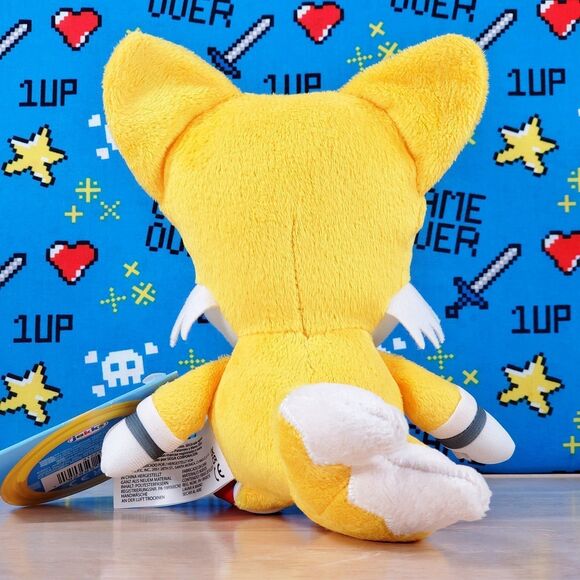 Jakks Pacific Sonic The Hedgehog TAILS 8" 2021 UltraSoft Stuffed Sega GO Plush - Picture 4 of 12